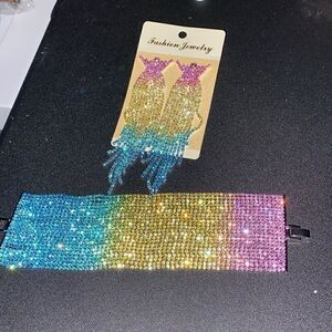 Multicolor Yellow Earrings set 